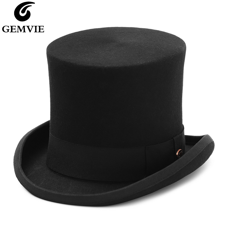 Fedora Hat Wool - GEMVIE 17Cm 100% Len Nỉ Mũ