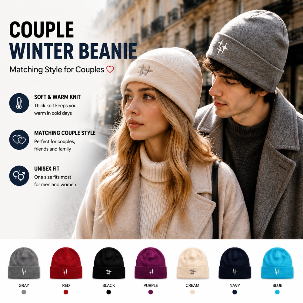 Beanie Cuffed Knit - Women Winter Knit Beanie Hat with