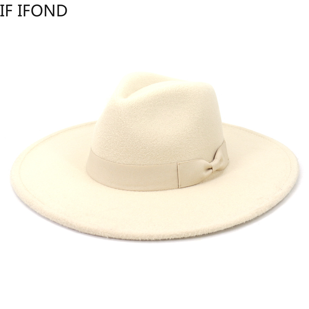 Fedora Hat Wool - Lớn Rộng Vành Nữ Mũ 2021