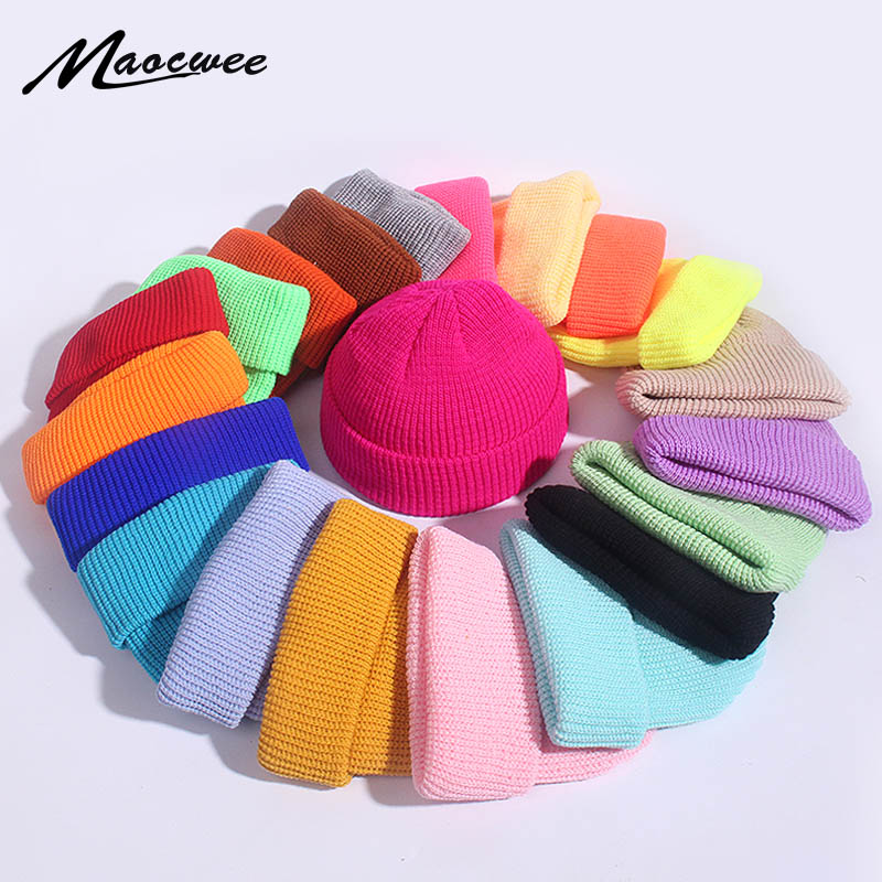 Beanie Cuffed Knit - Unisex Mùa Đông Cho Bé Gân