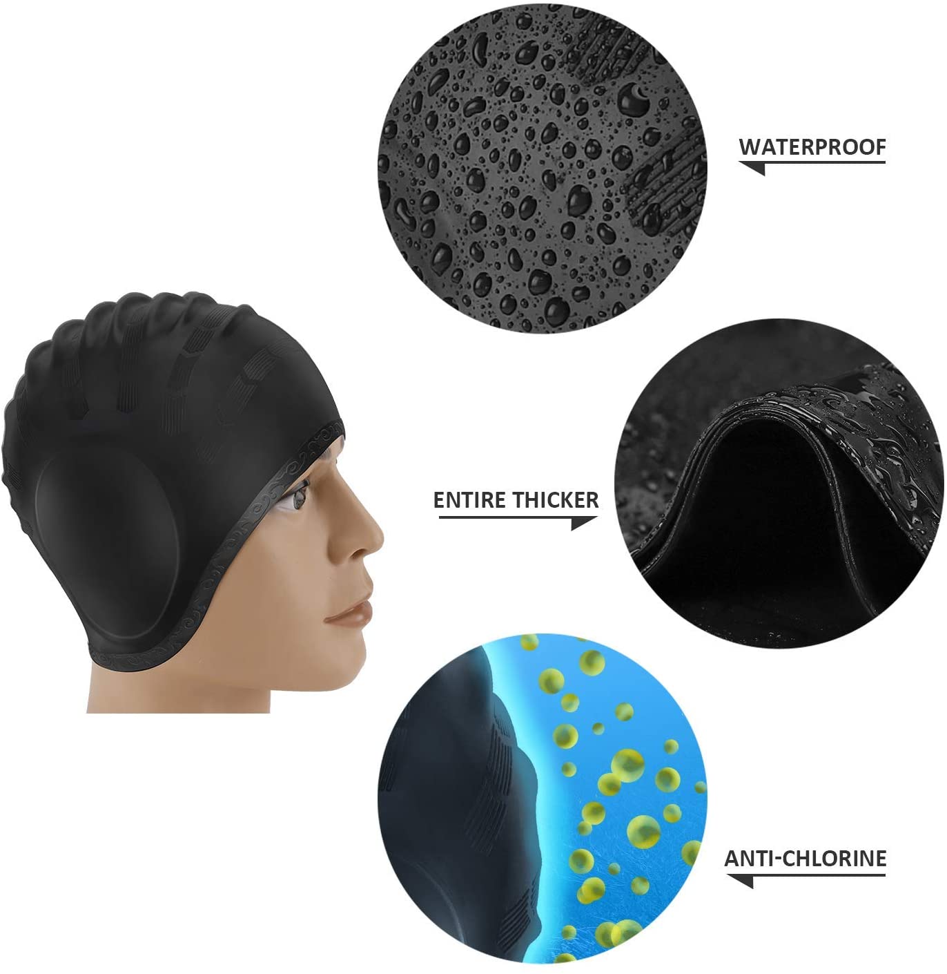 Con Trưởng Thành Mũ Bơi Nam Nữ - đánh giá và giá Swim Hat Silicone