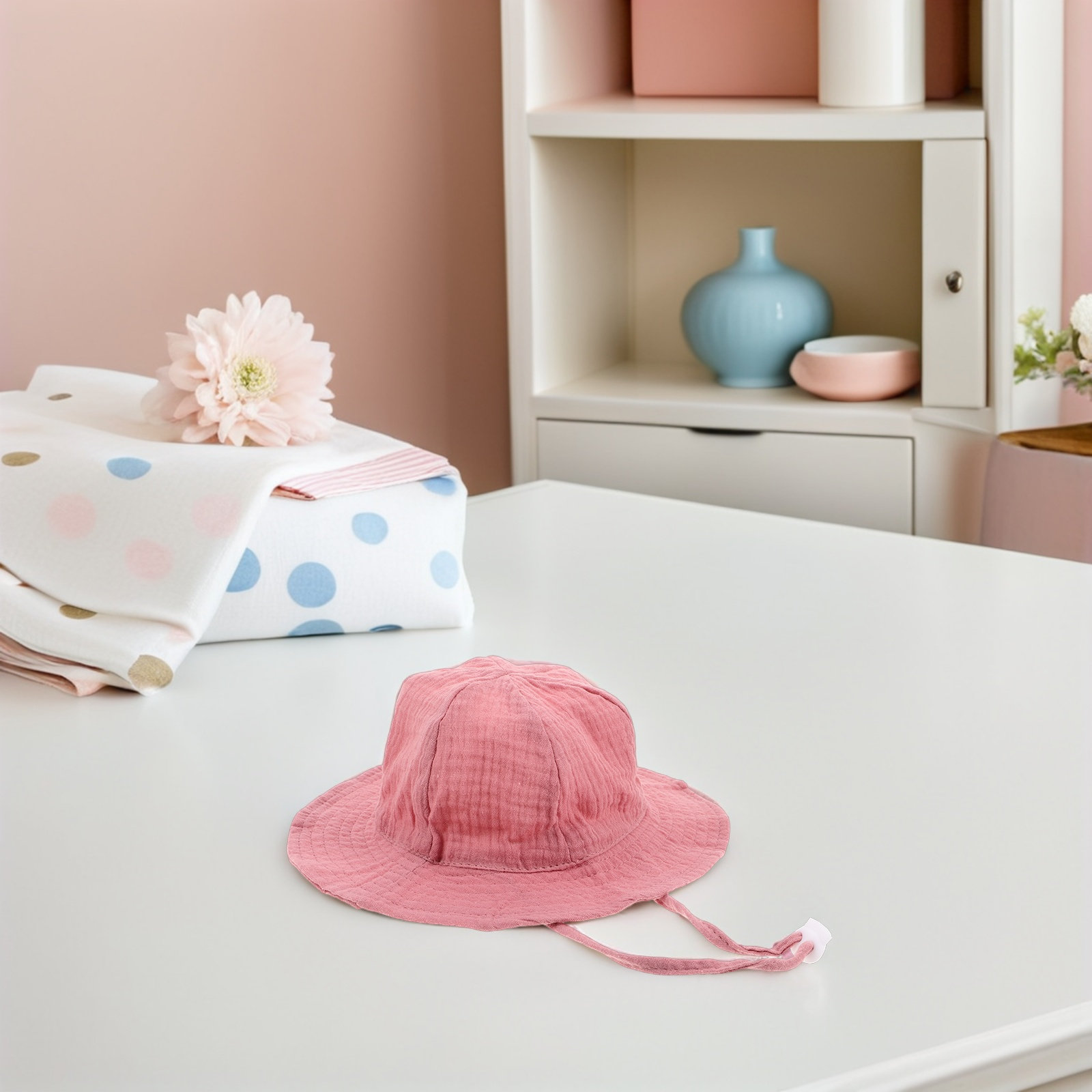Toddler Sun Hat Cotton Bucket  - đánh giá và giá Sun Hat Wide Brim