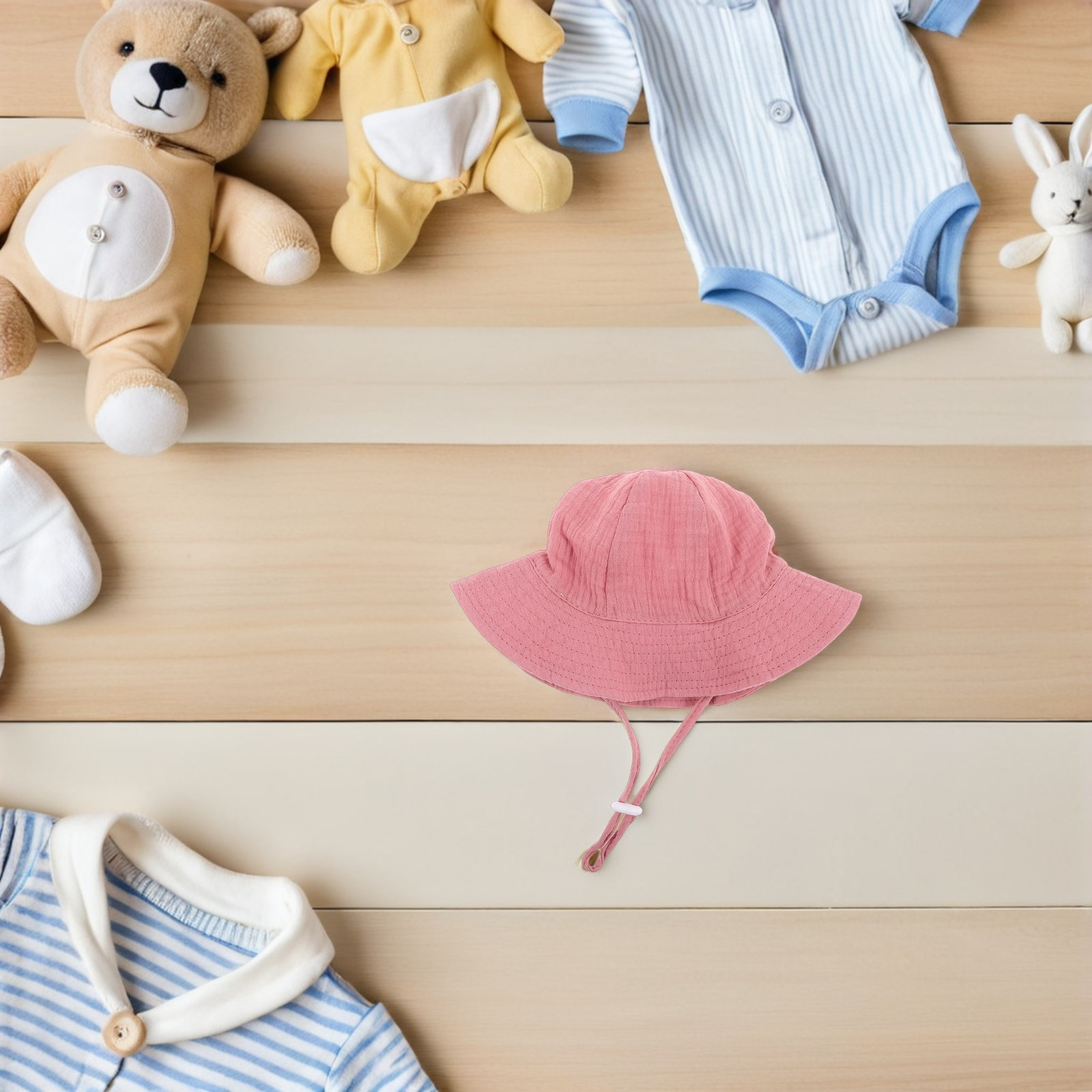 Toddler Sun Hat Cotton Bucket  - đánh giá và giá Sun Hat Wide Brim