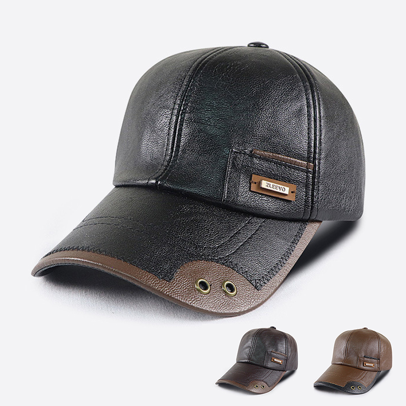 Retro PU Leather Baseball Cap  - đánh giá và giá Baseball Cap Structured