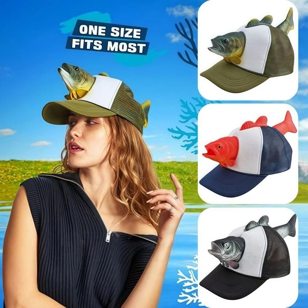Funny 3D Fish Animal Trucker H - đánh giá và giá Trucker Cap Mesh