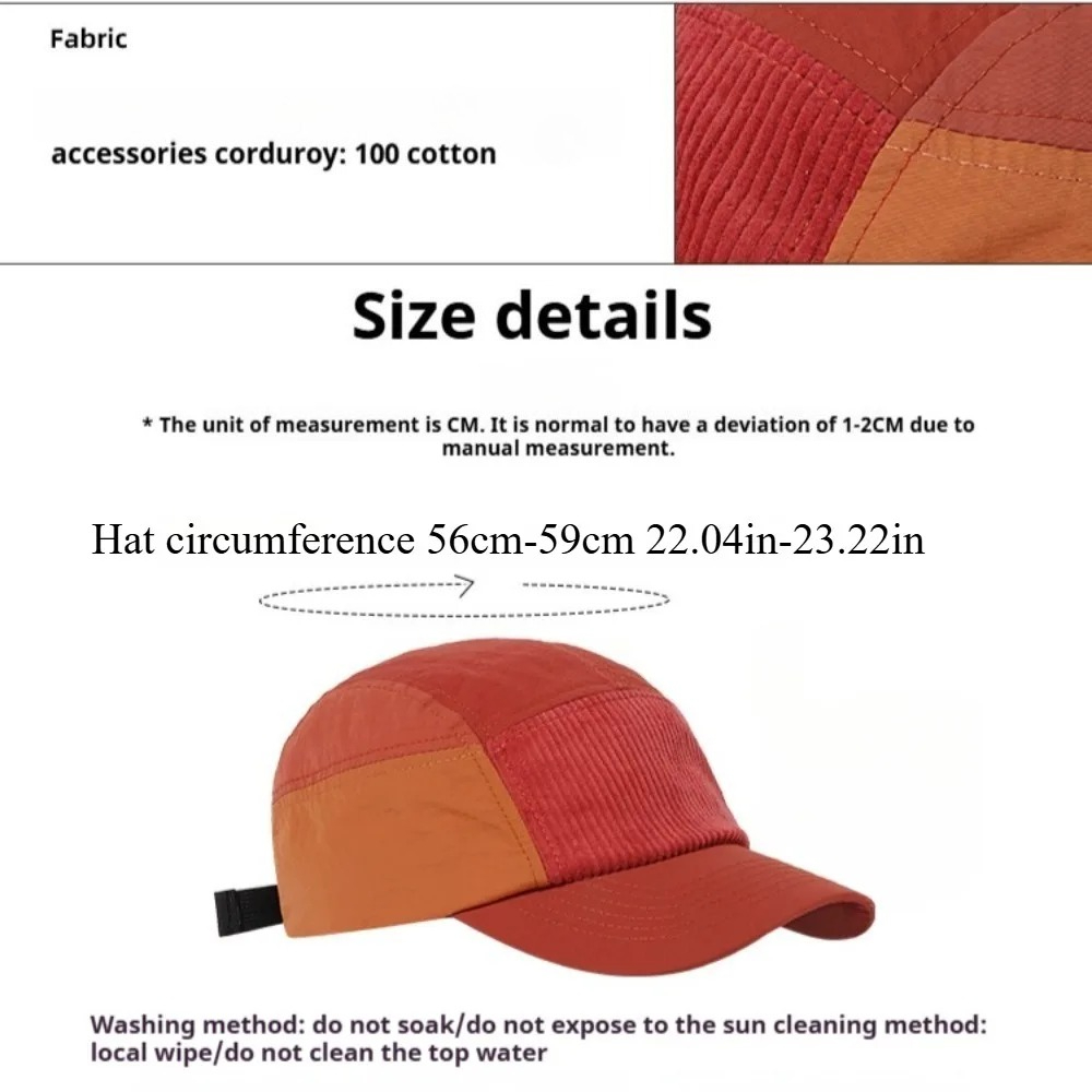 5 Panel Street Style Workwear  - đánh giá và giá Corduroy Cap 5 Panel