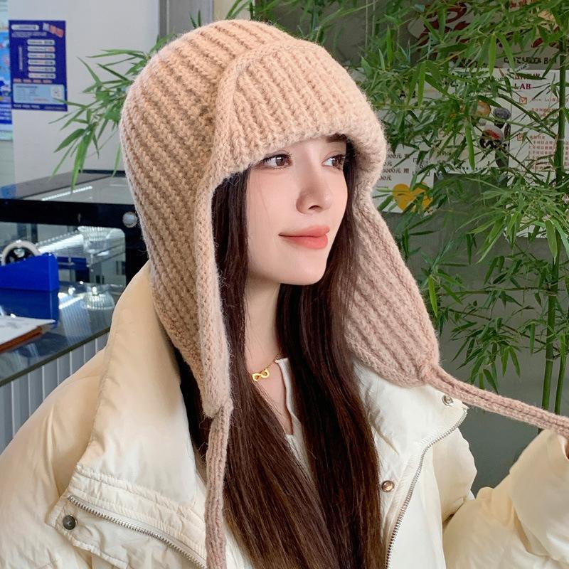Autumn Winter Knit Earflap Bea - đánh giá và giá Trapper Hat Ear Flap
