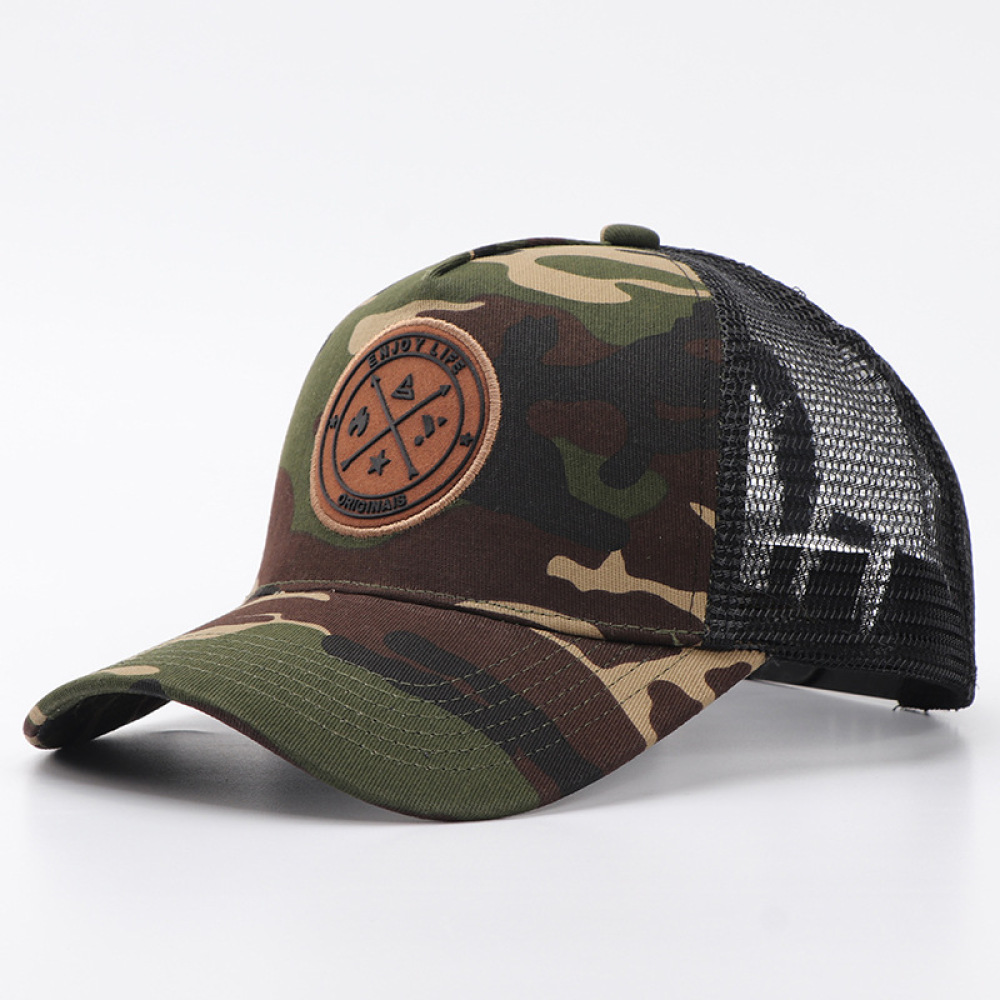Casual Camo Patchwork Mesh Cap - đánh giá và giá Trucker Cap Mesh