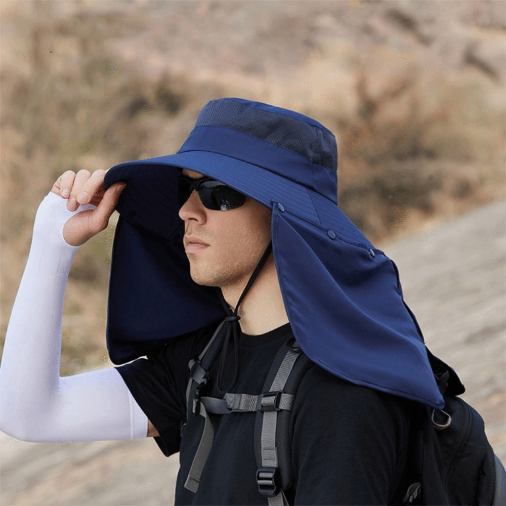 Simple Cloth Men Sun Hat Neck  - đánh giá và giá Visor Sun Hat