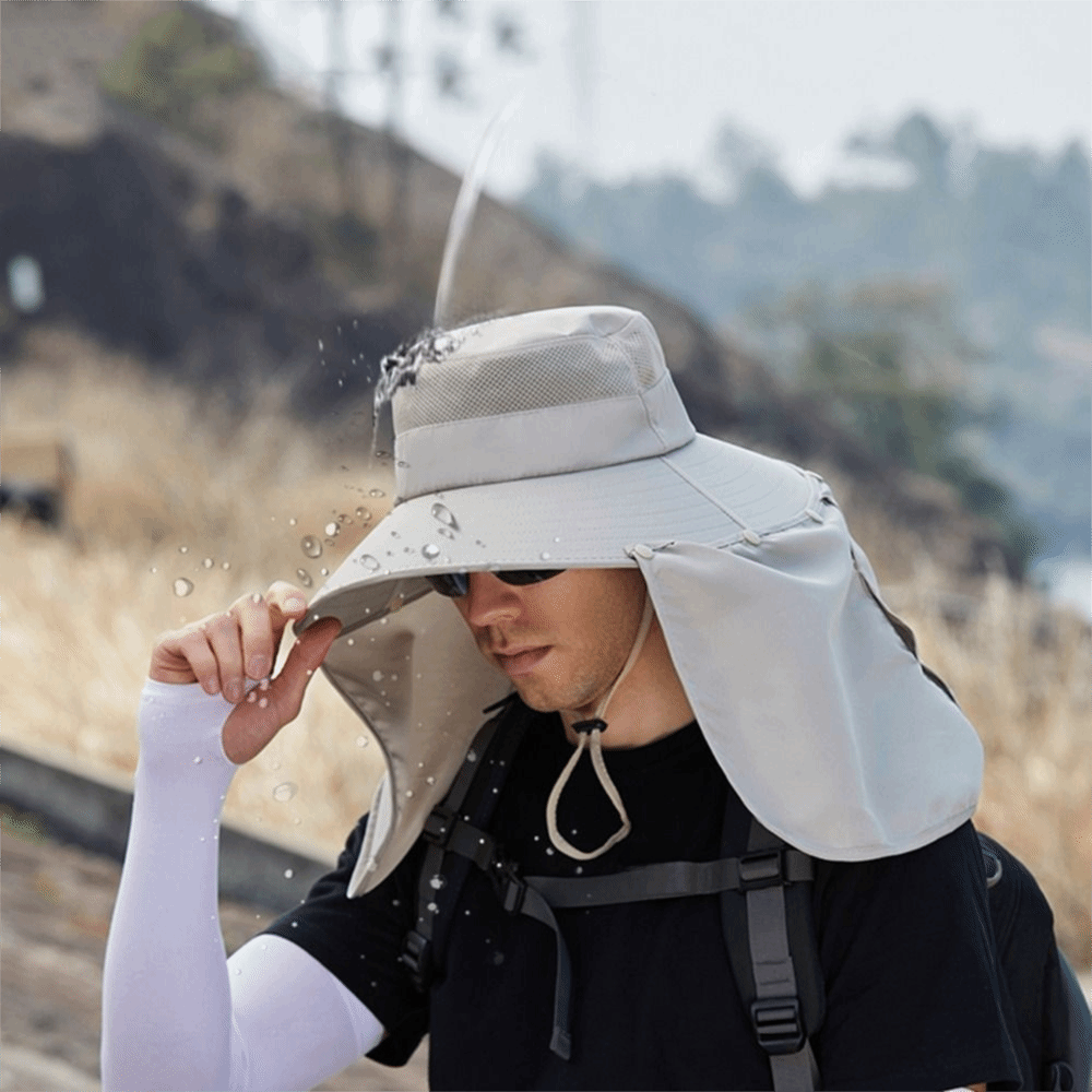 Simple Cloth Men Sun Hat Neck  - đánh giá và giá Visor Sun Hat