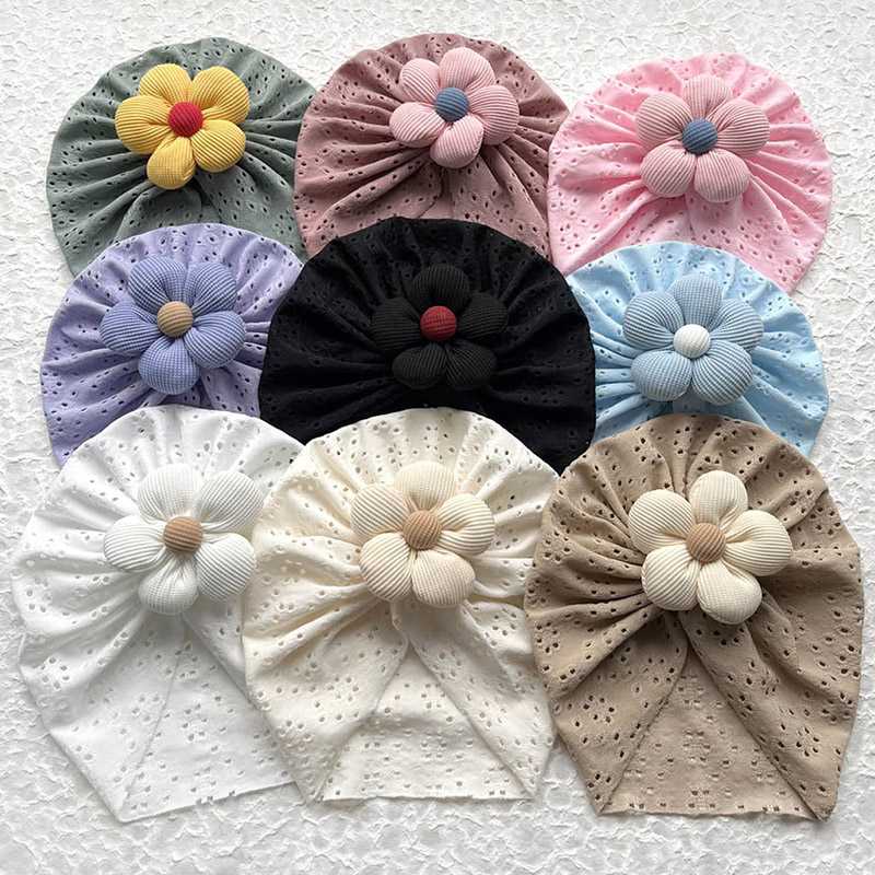 3D Flower Baby Turban Cap Summ - đánh giá và giá Dad Hat Cotton