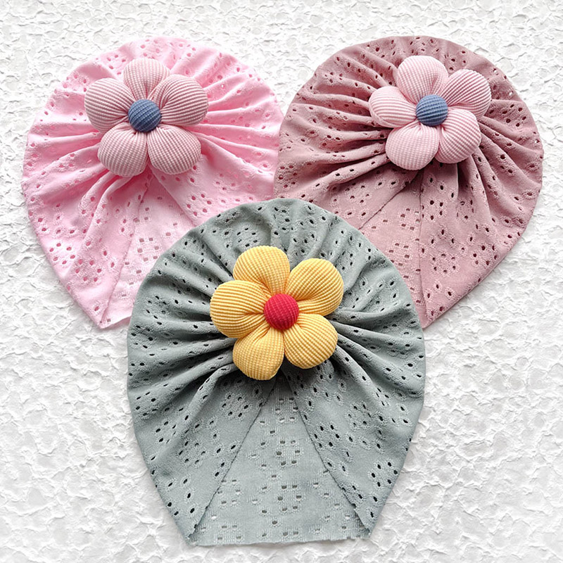 3D Flower Baby Turban Cap Summ - đánh giá và giá Dad Hat Cotton