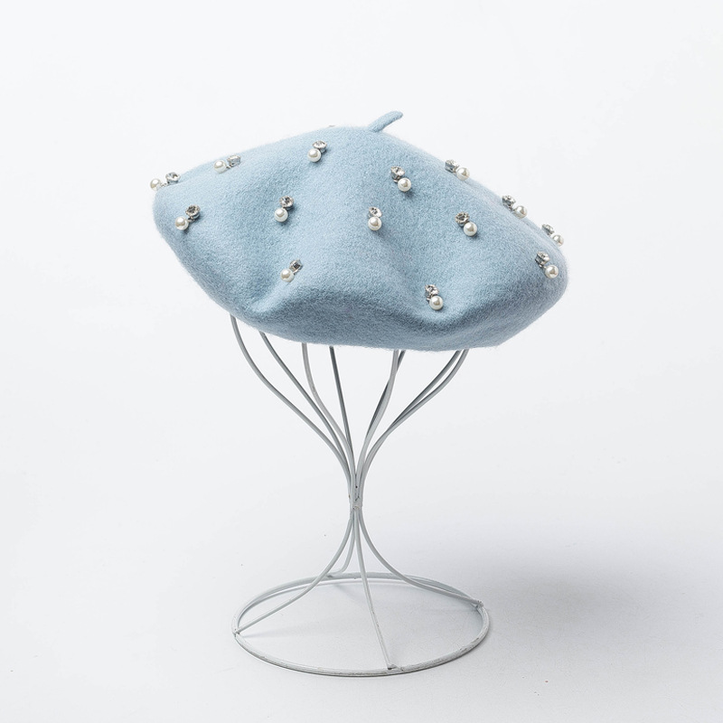 Trendy Winter Wool Beret Pearl - đánh giá và giá Beret French Wool