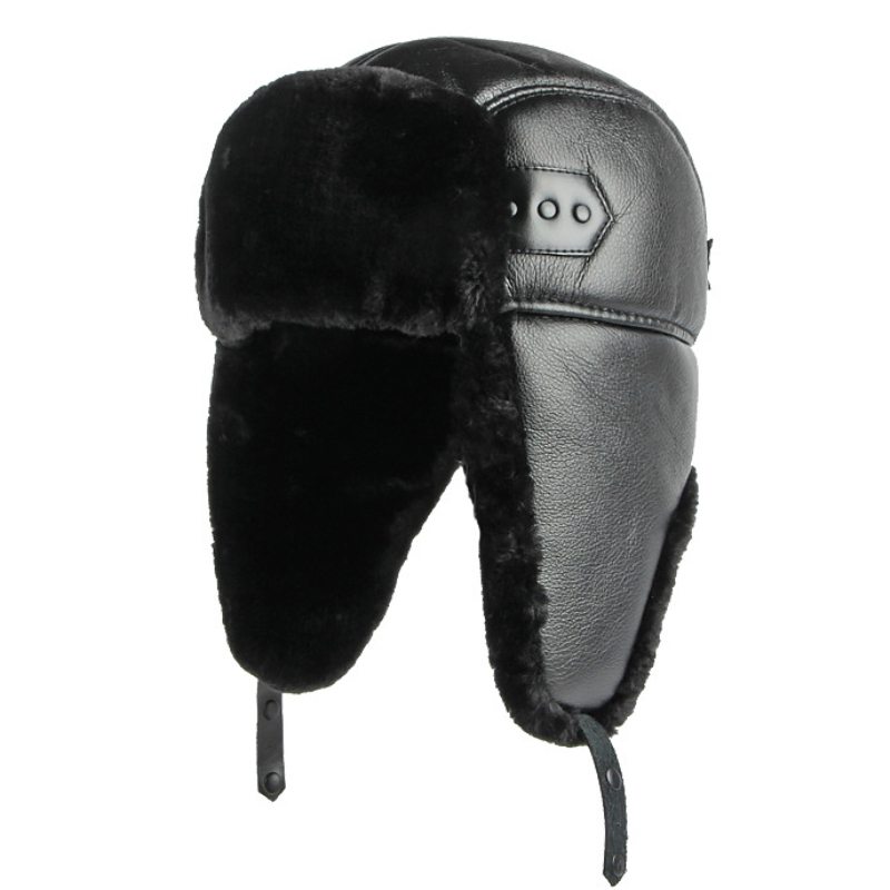 HT4002 Mới PU Da Nga Nón Dày Ấ - đánh giá và giá Trapper Hat Ear Flap