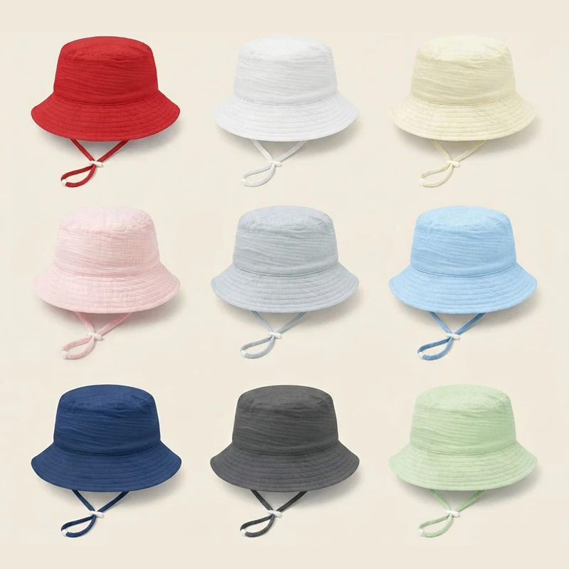 Muslin Baby Summer Hat Adjusta - đánh giá và giá Bucket Hat Cotton