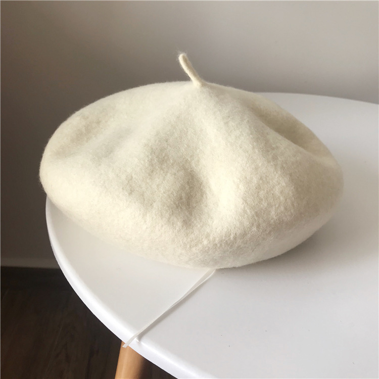 Đơn Giản Thu Đông Nón 100% Len - đánh giá và giá Beret French Wool