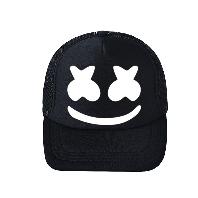 DJ Hip Pop Hat Marshmello Cosp - đánh giá và giá Trucker Cap Mesh