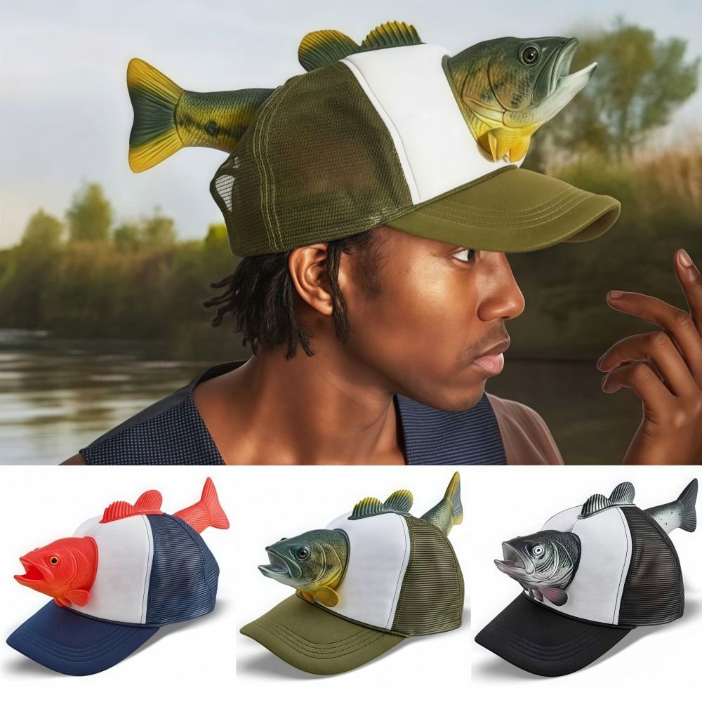 Funny 3D Fish Animal Trucker H - đánh giá và giá Trucker Cap Mesh