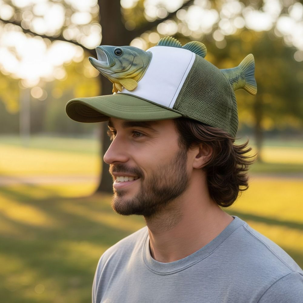 Funny 3D Fish Animal Trucker H - đánh giá và giá Trucker Cap Mesh