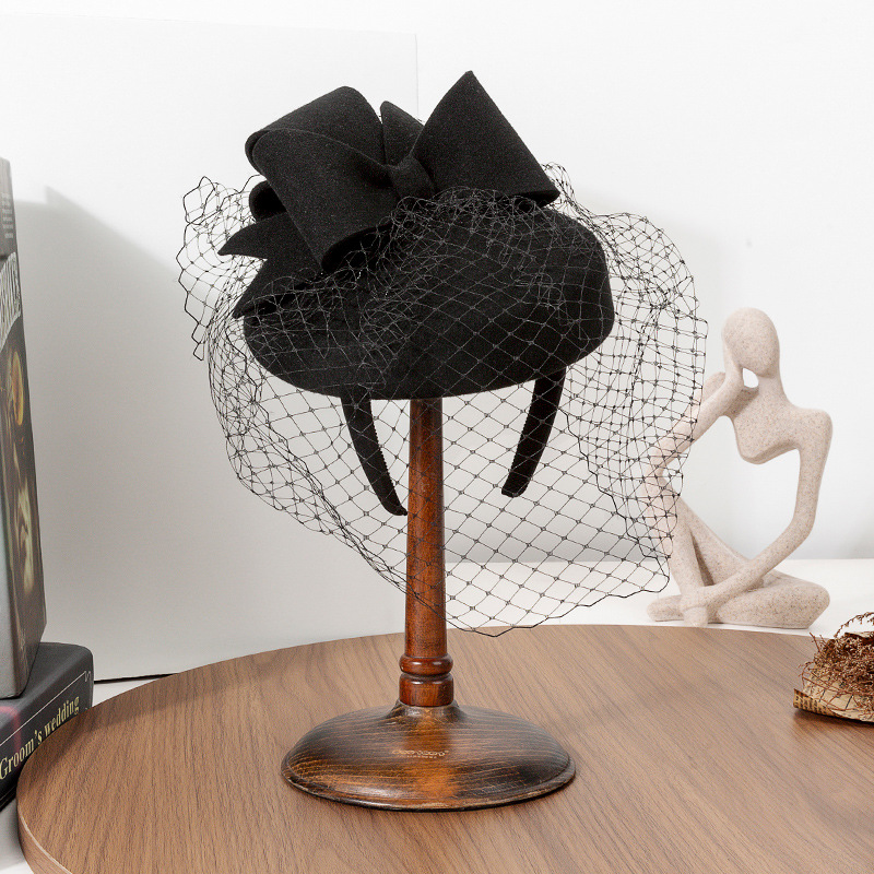 French Black Beret Fascinator  - đánh giá và giá Beret French Wool