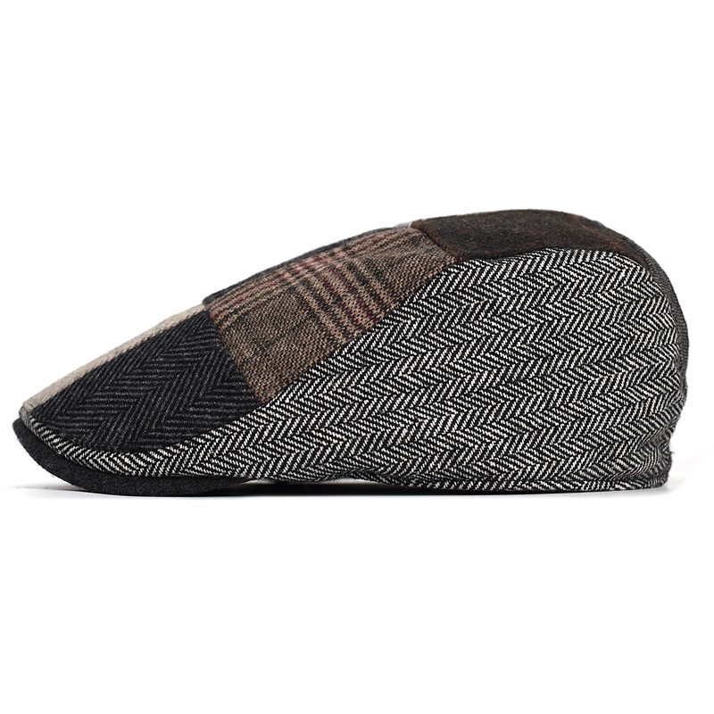 High-End Classic Men's Patchwo - đánh giá và giá Newsboy Cap Ivy