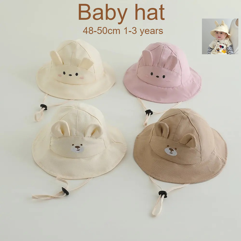 Baby Girls Sun Hat 48-50cm Cot - đánh giá và giá Bucket Hat Cotton