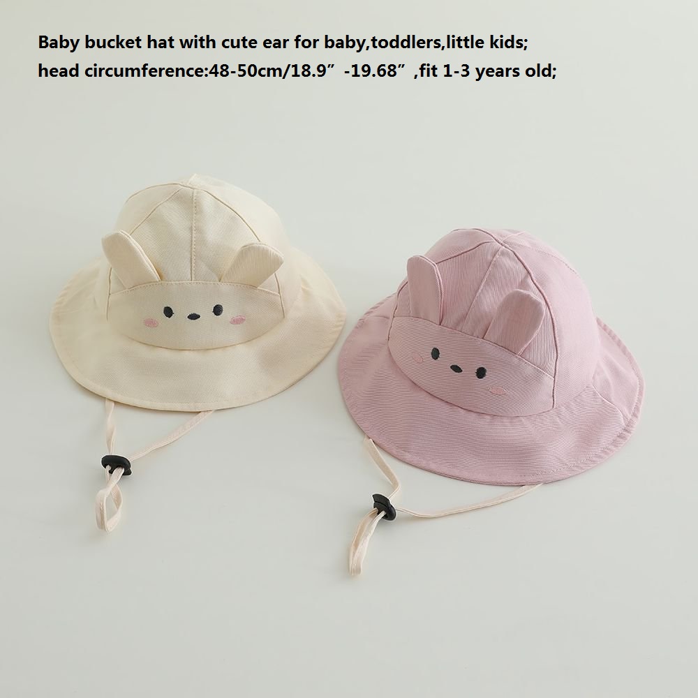 Baby Girls Sun Hat 48-50cm Cot - đánh giá và giá Bucket Hat Cotton