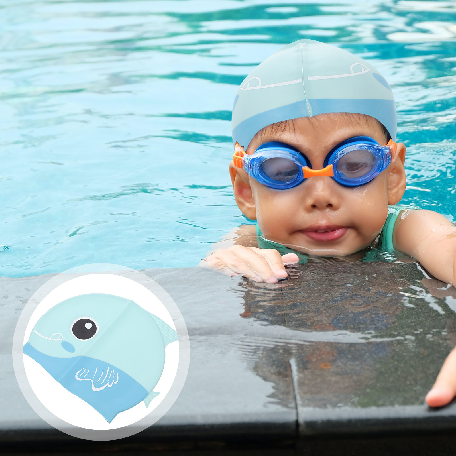 Silicone Swim Cap Cartoon Kids - đánh giá và giá Swim Hat Silicone