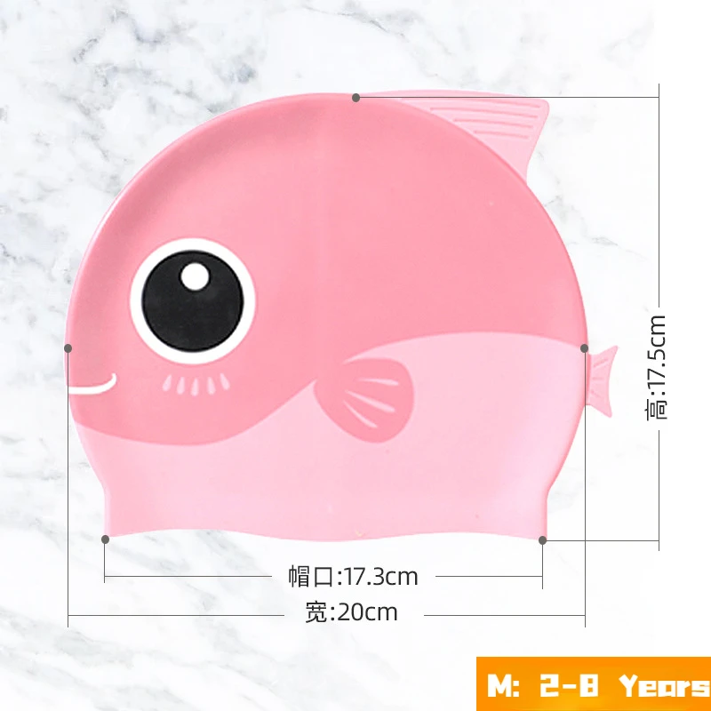 Cartoon Cute Fish Shark Silico - đánh giá và giá Swim Hat Silicone