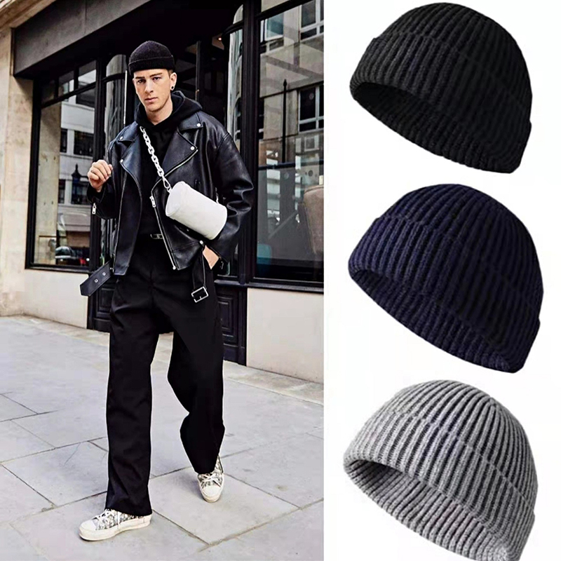 1Pcs Winter Warm Unisex Wool B - đánh giá và giá Beanie Cuffed Knit