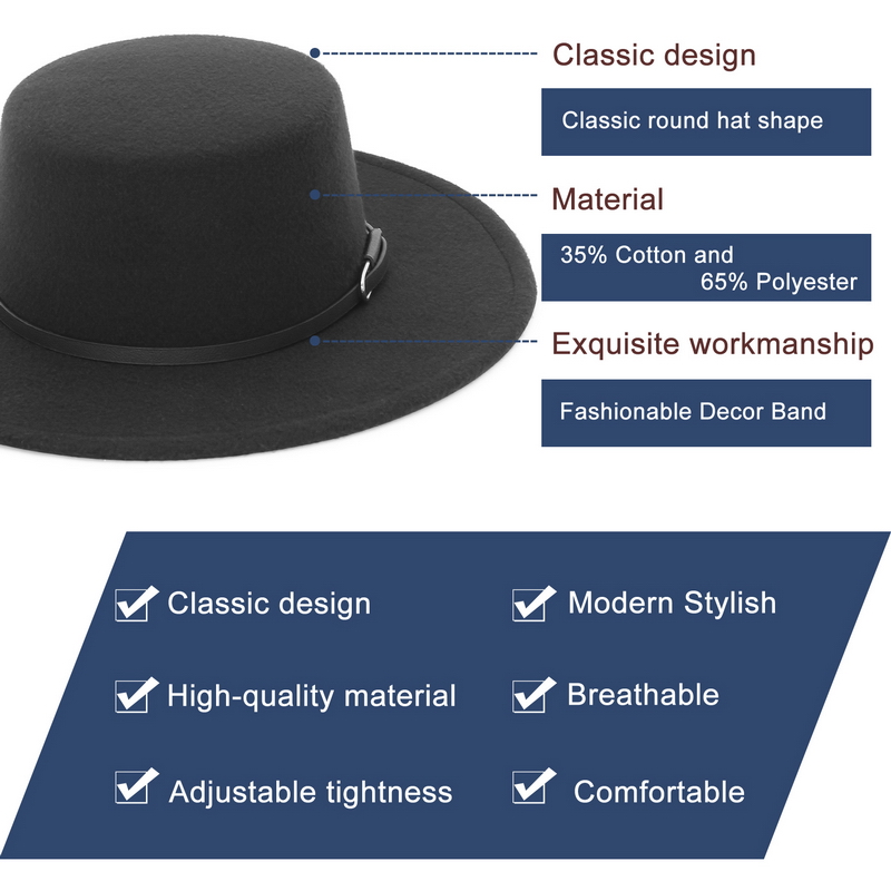 Elegant Wide Brim Fedora Hat f - đánh giá và giá Fedora Hat Wool