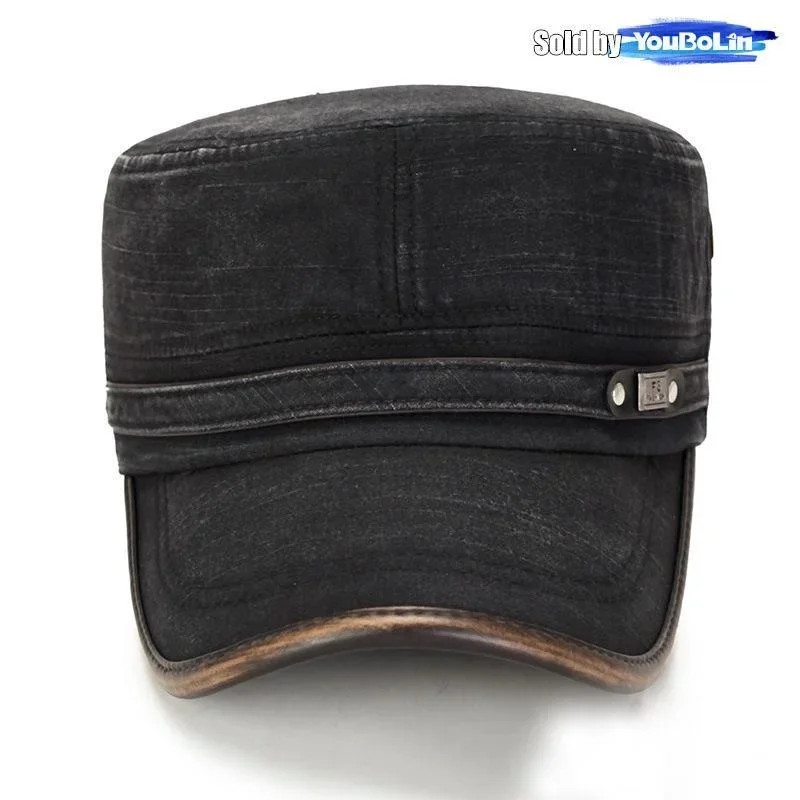Leather Brim Washed Distressed - đánh giá và giá Dad Hat Cotton