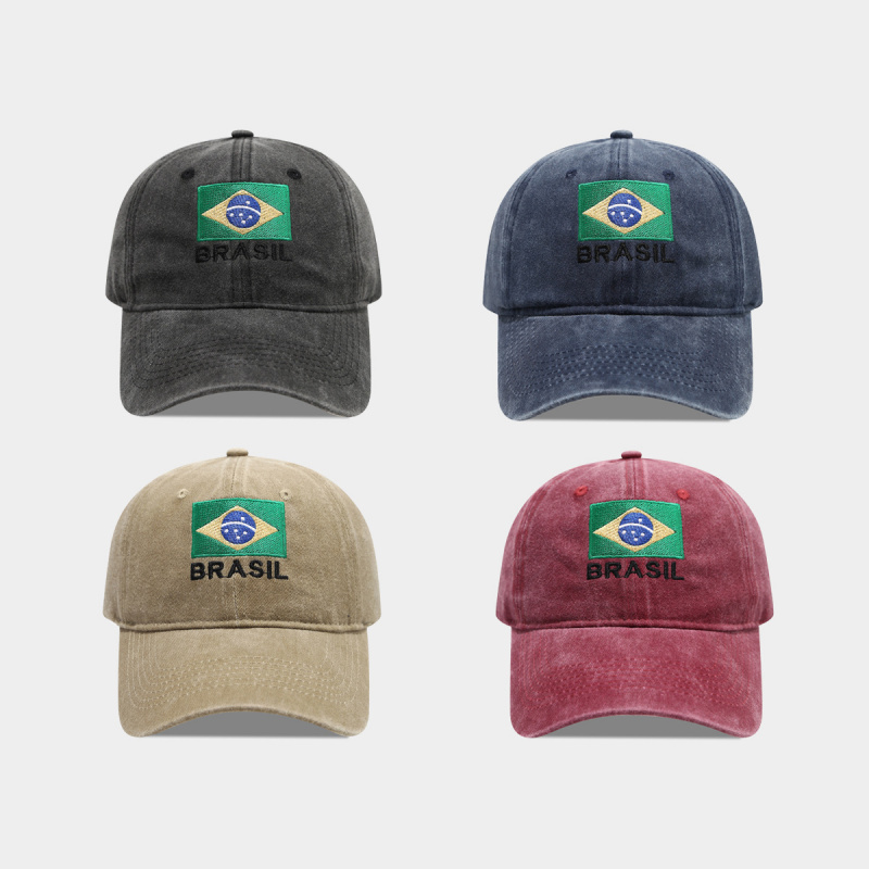 Vintage Brazil Flag BRASIL Let - đánh giá và giá Dad Hat Cotton